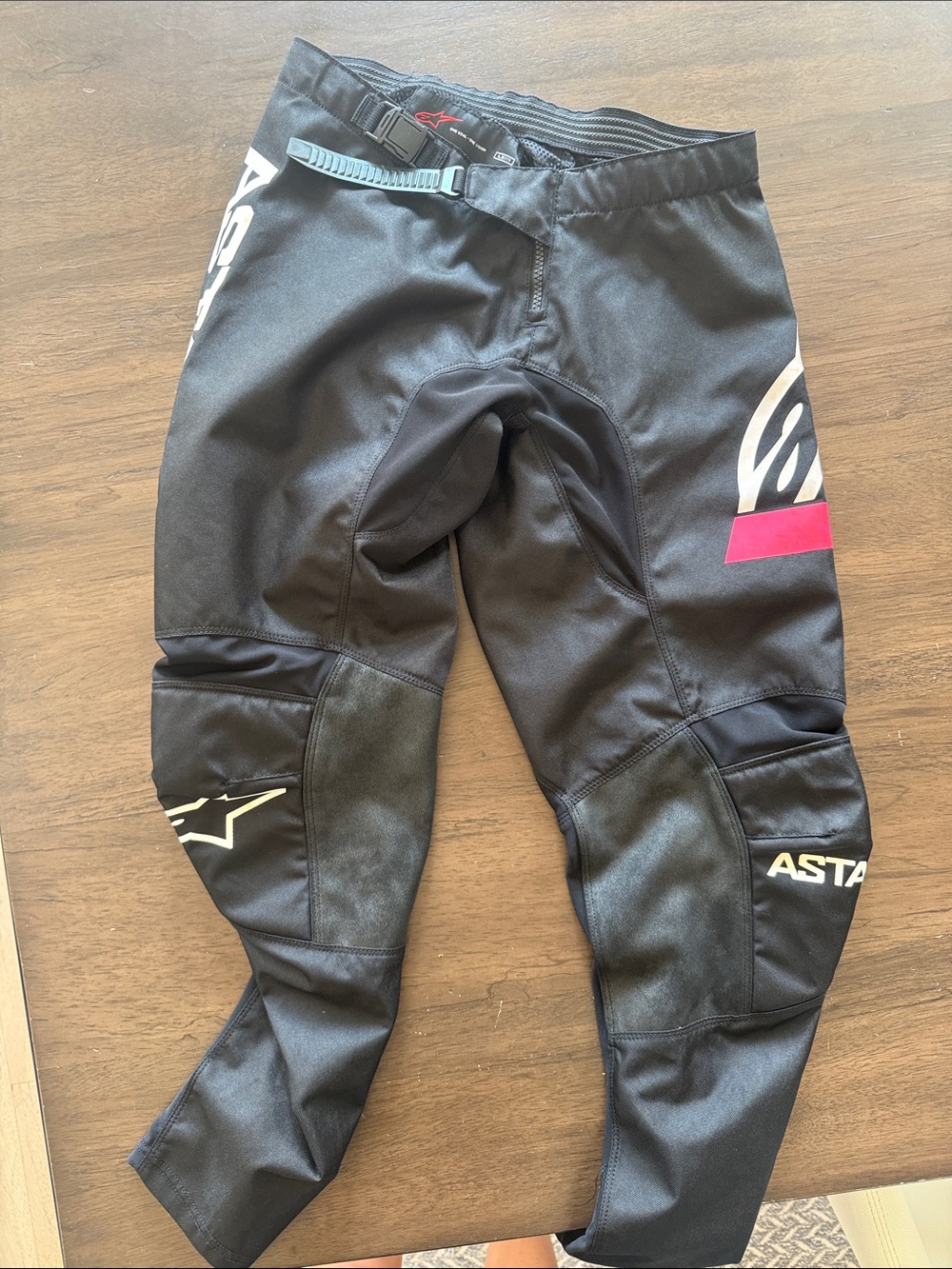 Alpinestars Black Kids Motocross Pants with Pink Accent